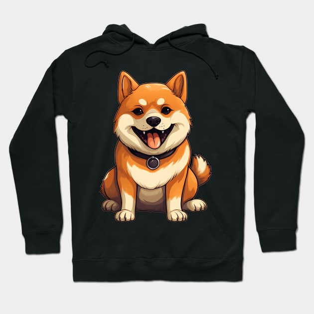 Cartoon Shiba Inu Dog - Cute Shiba Inu Hoodie by fromherotozero